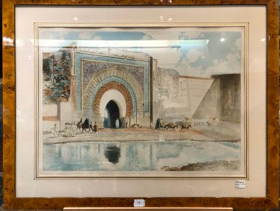 null ROMBERG DE VAUCORBEIL Maurice (1861-1943)

Porte Bab Agnaou à Marrakech, 

Eau-forte,...