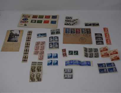 null New stamps France, Germany and small lot of various stamps and postal docum...