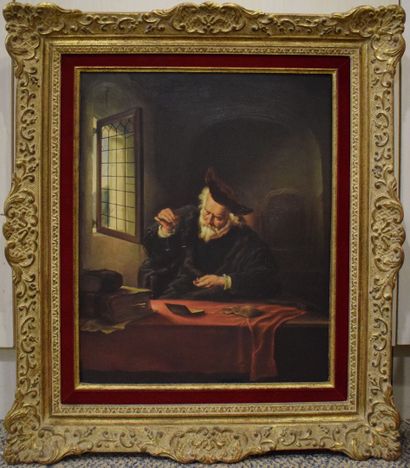 null Set of four reproductions :



after Johannes VERMEER (1632-1675)

The reader...
