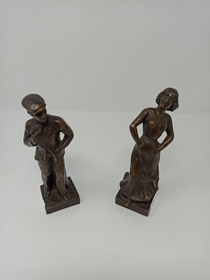 null A. RUCHO

"Mistinguett" & "Max Dearly

Bronze statuettes signed and titled on...