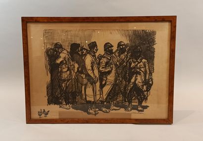 null STEILEN Théophile Alexandre (1859-1923)

Scene representing soldiers.

Lithograph...