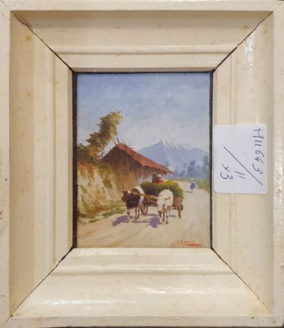 null MONCAYO Hector (1894-1984)

Alpagas dans la montagne 

Peinture sur carton

Signée...