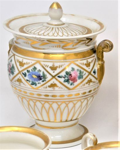 null OLD PARIS

Porcelain coffee set decorated with a polychrome frieze of flowers...