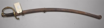 null Mounted artillery officer saber model 1829, Coulaux blade (illegible marking),...