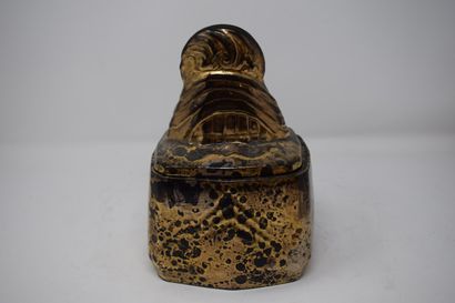 null BACHELET Emile Just (1892-1981) 

Pot couvert en céramique émaillée mordorée...