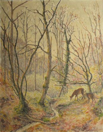 Biches en forêt, 1936