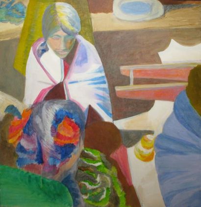 PENGAM Denis Urbain, XXe-XXIe siècles Tuxla, 1991 Peinture sur toile, signée et datée...