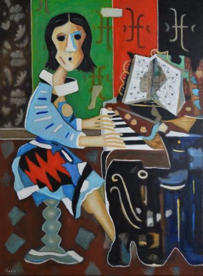 CHANCO Roland, né en 1914 L'Harmonium, 9.9.71 Huile sur toile, signée en bas à gauche,...