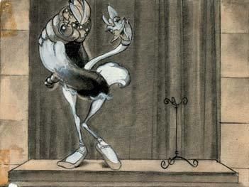 null FANTASIA - Studio Walt Disney, 1940. Dessin de storyboard à la mine de plomb,...