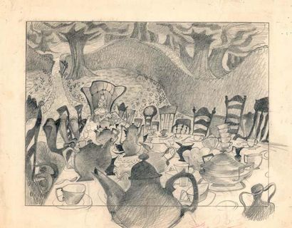 null ALICE AU PAYS DES MERVEILLES (Alice in Wonderland) Studio Walt Disney, 1951....