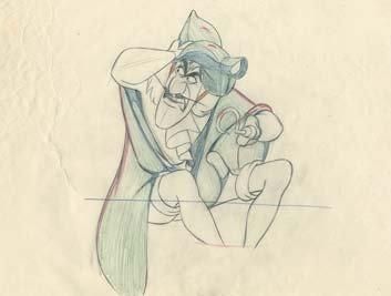 null PETER PAN - Studio Walt Disney, 1953. Dessin d'animation du Capitaine Crochet...