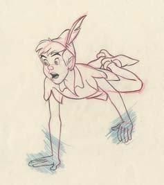 null PETER PAN - Studio Walt Disney, 1953. Dessin d'animation de Peter Pan. 31,5...