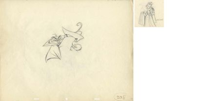 null LA BELLE AU BOIS DORMANT (Sleeping Beauty) Studio Walt Disney, 1959. Deux dessins...