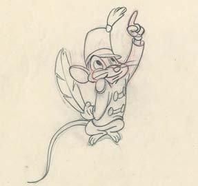 null Dumbo - Studio Walt Disney, 1941. Dessin d'animation de Timothée. 25,4 x 30,4...