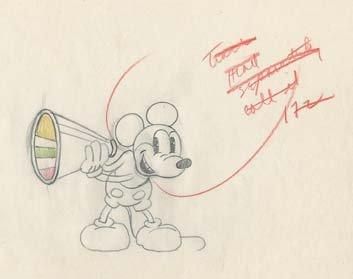 null THE JAZZ FOOL - Studio Walt Disney, 1929. Dessin d'animation de Mickey. 24 x...