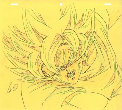 null DRAGON BALL Z - Studio Toei. Dessin d'animation San Goku. 24 x 26 cm.