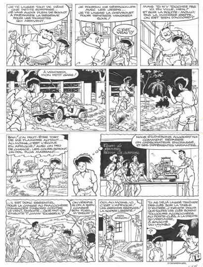 null DESORGHER - Jimmy Tousseul Planche 7 de l'album La loi du solitaire. Encre de...