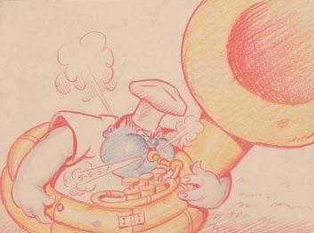 null MOTHER GOOSE GOES HOLLYWOOD Studio Walt Disney, 1938. Dessin de storyboard d'Oliver...