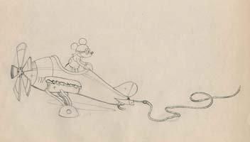 null THE MAIL PILOT - Studio Walt Disney, 1934. Dessin d'animation. 24 x 30,4 cm...