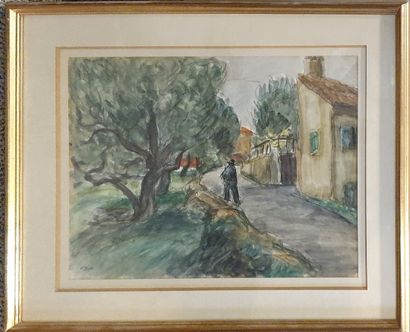 null BORDES Léonard (1898-1969)

Stroller on a winding road 

Watercolor on paper,...