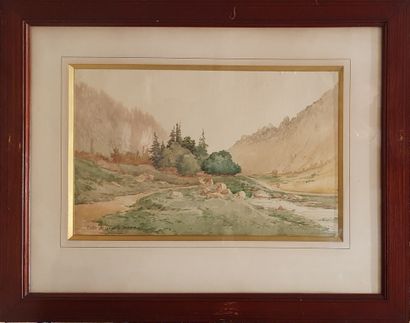 null LESSIEUX Louis Ernest (1848-1925)

Valley of the Lilies near Luchon, 

Watercolor...