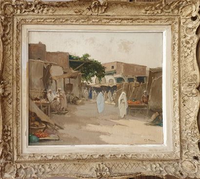 null MANCIET Charles, 1874-1963,

Market in the East,

oil on canvas, signed lower...
