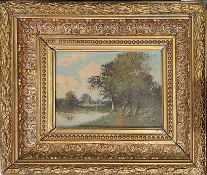 null GELY F. XX

Underwood and pond, 

Pair of oil on panel signed lower right one,...