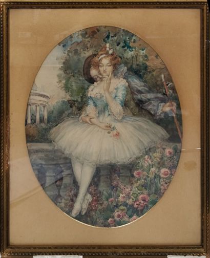 null VEYRE Alexandre ( 1886-?), d'après R. Carrier Belleuse

Scène galante, 1917

Aquarelle...