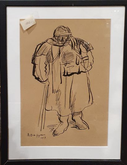 null DUNOYER DE SEGONZAC André (1884-1974)

Militaire ,1917

Encre, plume sur papier...