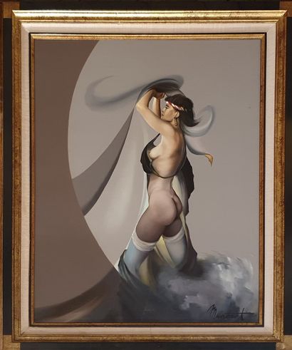 null MUNERET Patrick (1940-1994)

Dancer with veil, 

Acrylic on canvas signed lower...