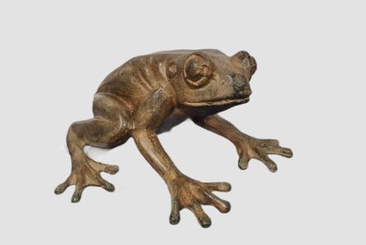 null CHENET Pierre (20th century)

Frog 

bronze with brownish brown patina, stamped...