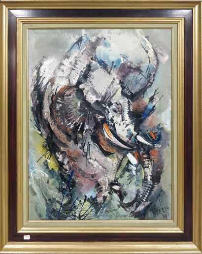 null LESRY Roger (1920-2004)

Elephant, 1978

Oil on canvas signed lower right, titled...