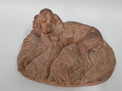 null FREMIET Emmanuel (1824-1910)

Chien de meute blessé 

terre cuite, sur le coté...