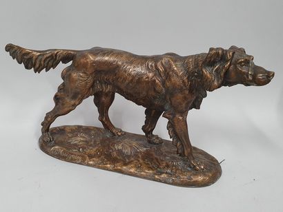 null MOIGNIEZ Jules (1835-1894)

Spaniel at a standstill 

Bronze with medal patina,...