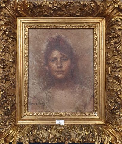 null VIDAL Eugène Vincent, 1850-1908,

Jeune femme rousse en buste,

huile sur toile...