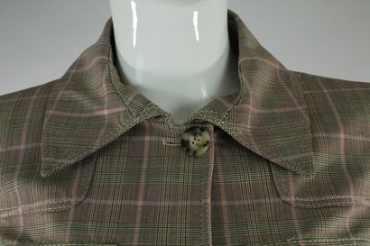 null GUCCI 



Short jacket in tartan-printed wool with a trench-coat effect, central...