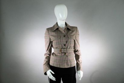 GUCCI 



Short jacket in tartan-printed...