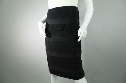 SALVATORE FERRAGAMO 
 
Black skirt with overlapping...