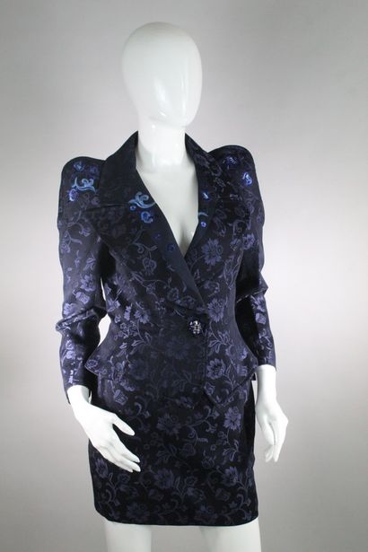  CHRISTIAN LACROIX 
 
Outfit consisting of a midnight blue jacket with jacquard effect...