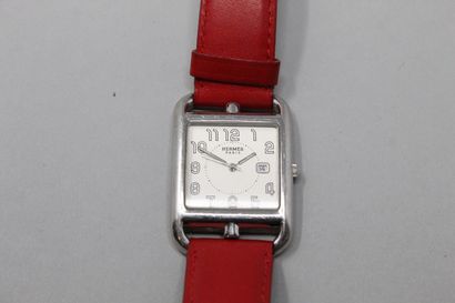 null HERMES

Wristwatch, rectangular case in silver-plated metal, square dial with...