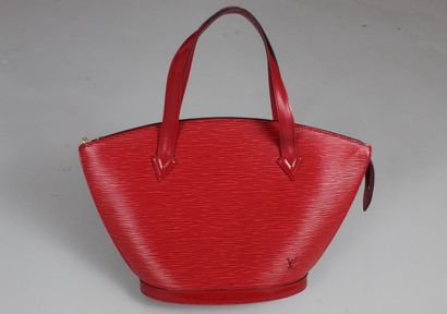  LOUIS VUITTON 
Hand or shoulder bag Saint Jacques small model in red epi leather....