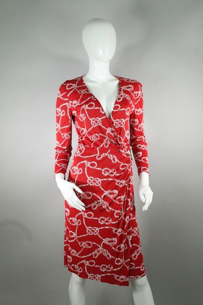 GUCCI 
 
Long-sleeved wrap dress with white...