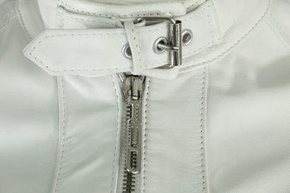 null VALENTINO R.E.D. 



White leather jacket with silver jewellery, doubled at...