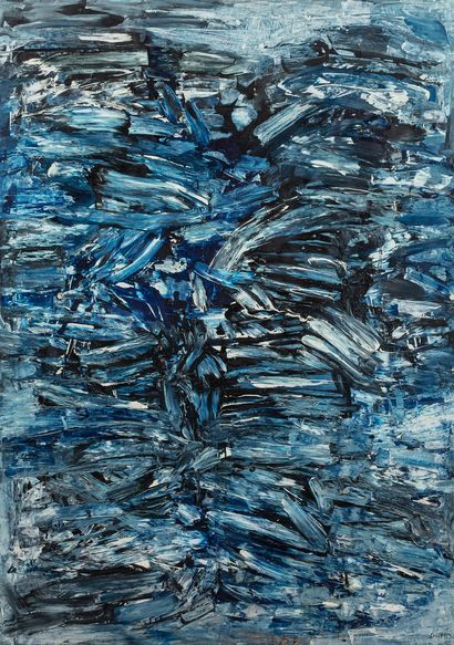 null 
GAÏTIS Yannis, 1923-1984





Deep Blue, 1959





oil on canvas (small traces...