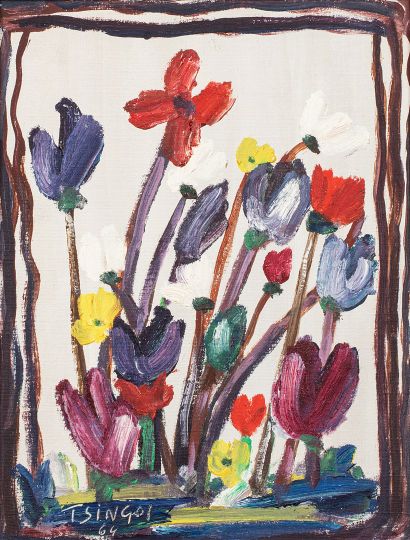 null TSINGOS Thanos, 1914-1965

Flowers, 1964

oil on canvas mounted on panel, signed...