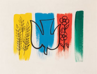 null BROGLY Colette, XXe siècle

Oiseau et fleurs, 1989

gouache sur papier, signée,...