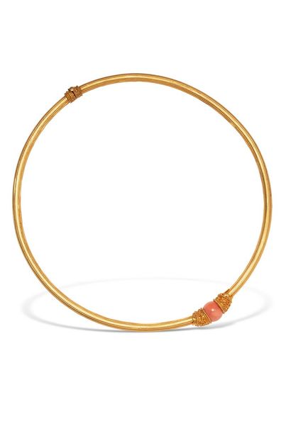 null Half-set comprising a necklace and a ring:

- The torque necklace in 18K (750)...