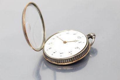null ANONYMOUS

Early 19th century

Silver watch. Round case on hinge, the back guilloche,...