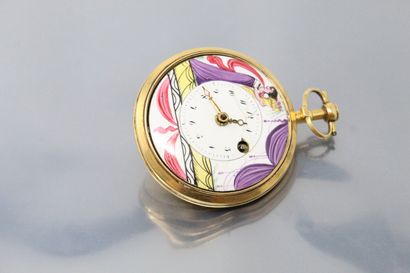 null ROMILLY in Paris

Early 19th century.

Gold watch. Round case on hinge, the...