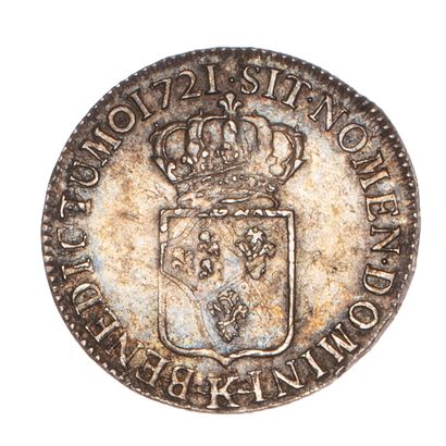 null LOUIS XV 

Ecu of France 1721 Bordeaux (reformation)

Dup. : 1665 A. 

VG to...